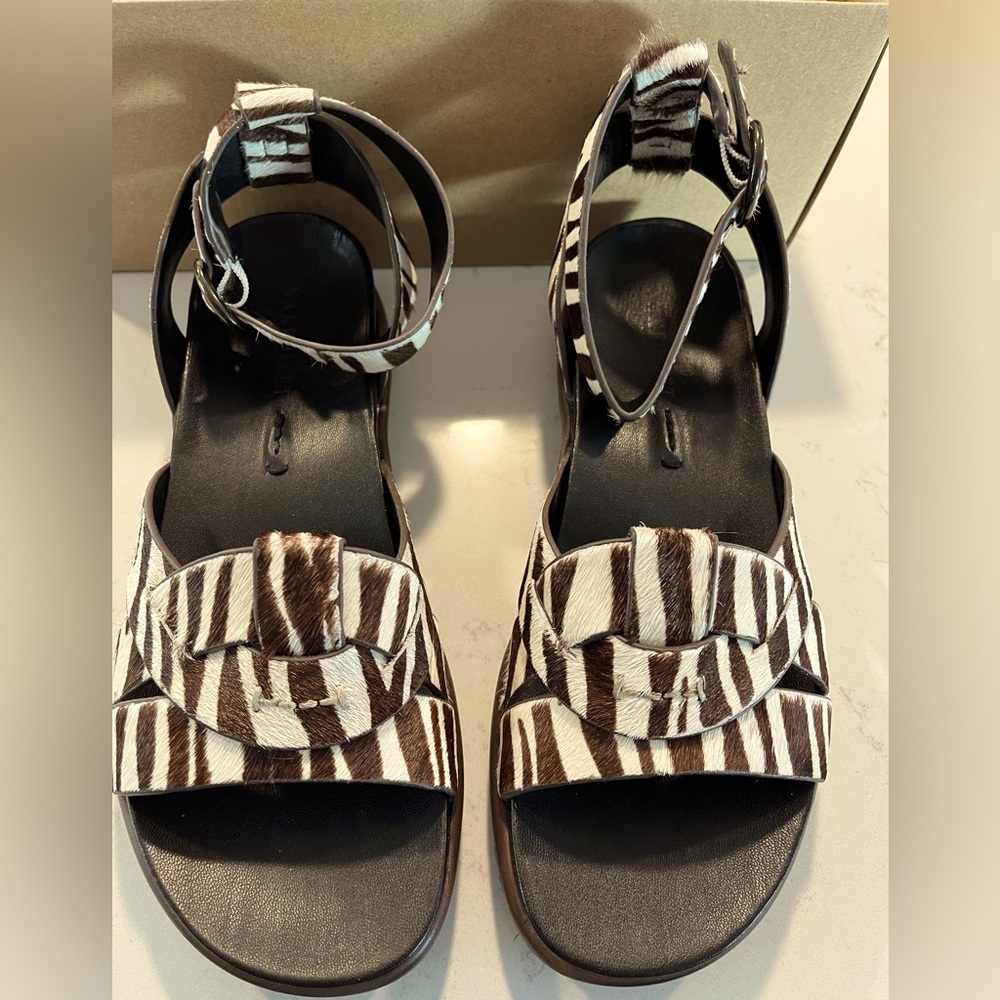NAKED FEET striped sandals